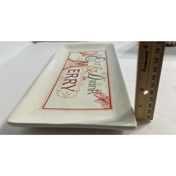 Magenta Rae Dunn Holiday Ceramic Serving Tray - Picture 7 of 7
